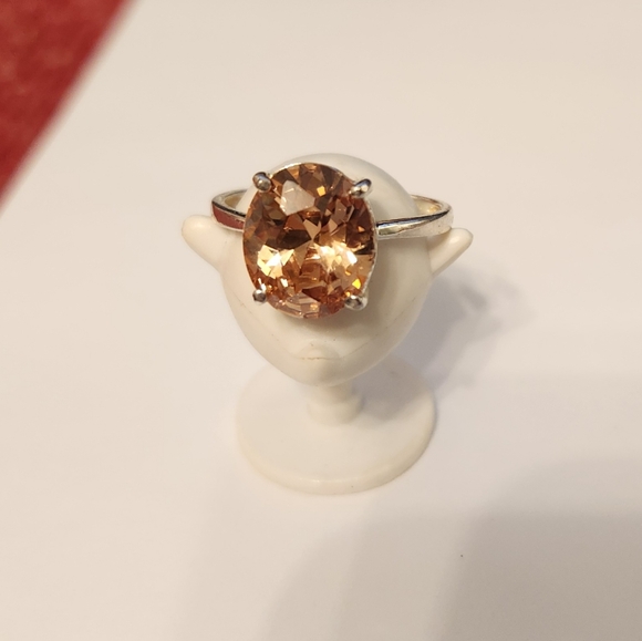 SS Genuine Citrine Ring - Picture 1 of 8